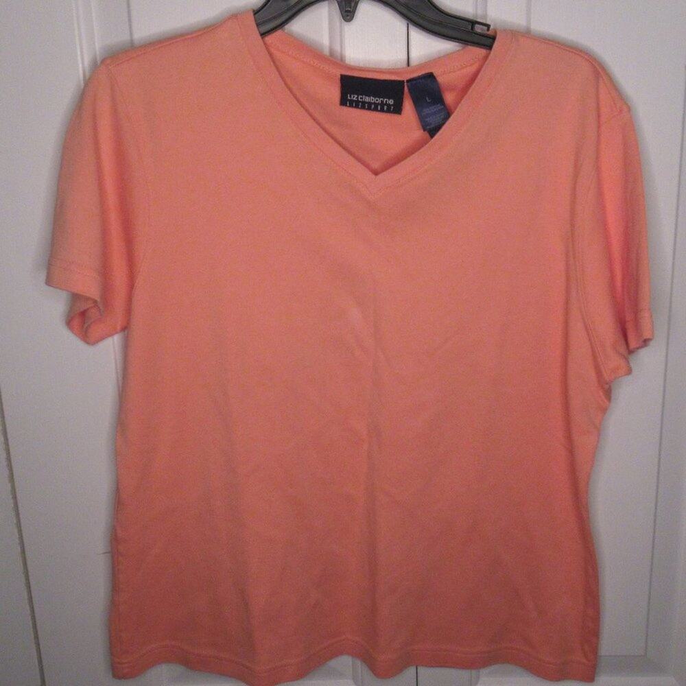 Liz Claiborne Lizsport Peach shirt